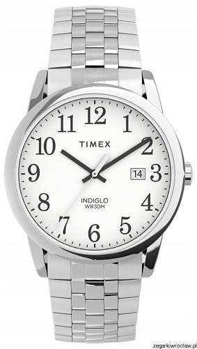 Klasyczny męski zegarek na rozciąganej bransolecie Timex TW2V40000 +GRAWER